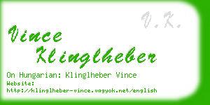 vince klinglheber business card